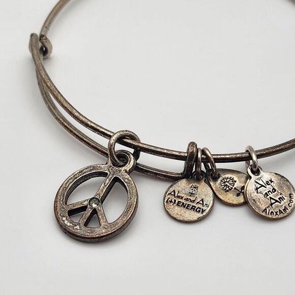 Alex & Ani Peace Sign Bracelet - Picture 2 of 3
